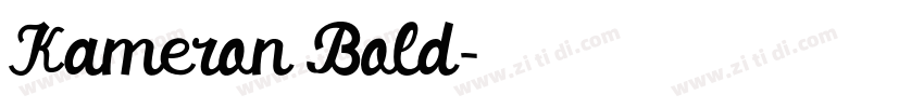 Kameron Bold字体转换